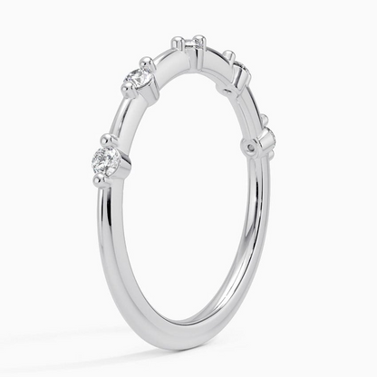 0.14CTW Unique Trendy Lab Grown Diamond Wedding Band