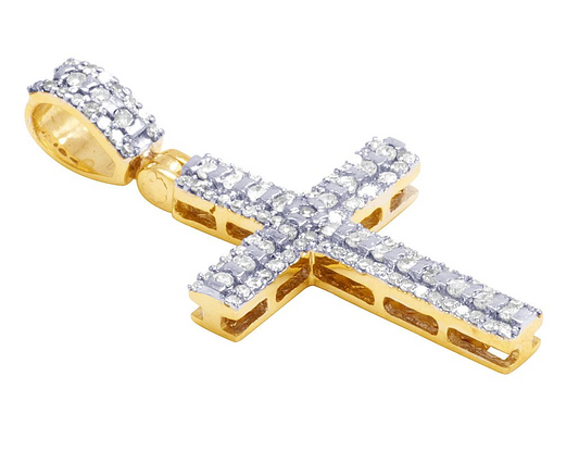 0.60 CTW 10K Lab Grown Diamond Cross Pendant Charm