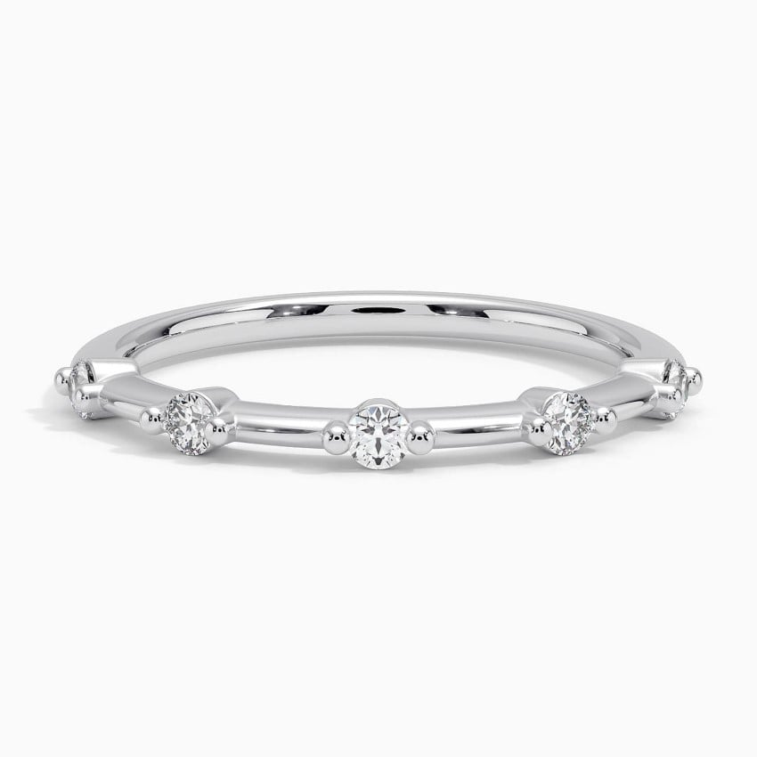 0.14CTW Unique Trendy Lab Grown Diamond Wedding Band