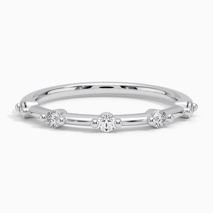 0.14CTW Unique Trendy Lab Grown Diamond Wedding Band