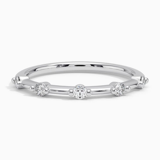 0.14CTW Unique Trendy Lab Grown Diamond Wedding Band