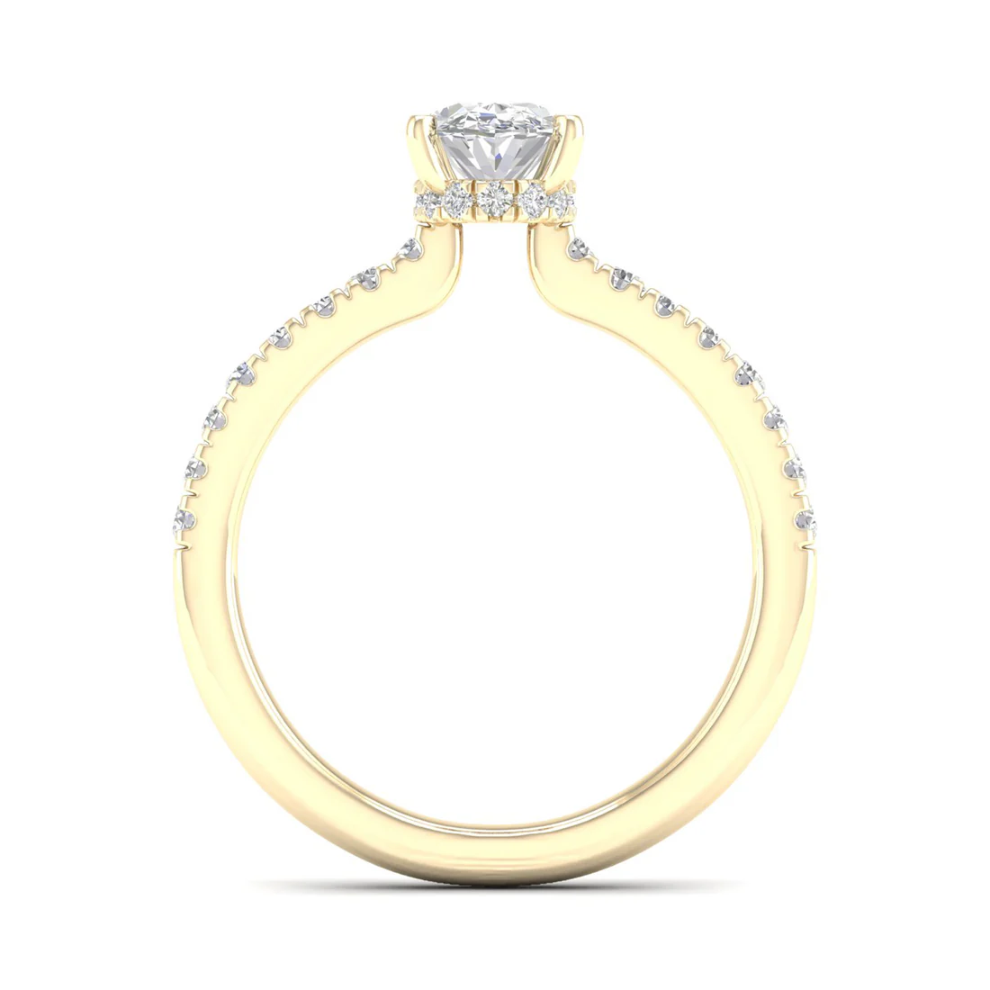 1 CTW Oval Cut Lab Grown Diamond Halo Engagement Ring
