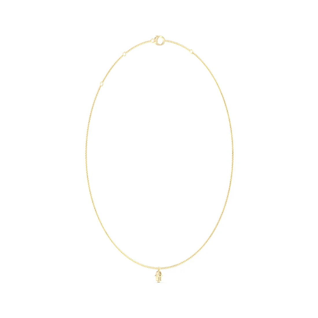 0.08 CTW Lab Grown Diamond Hamsa Pendant