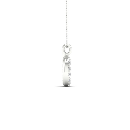 0.05 CTW Lab Grown Diamond C Initial Letter Pendant