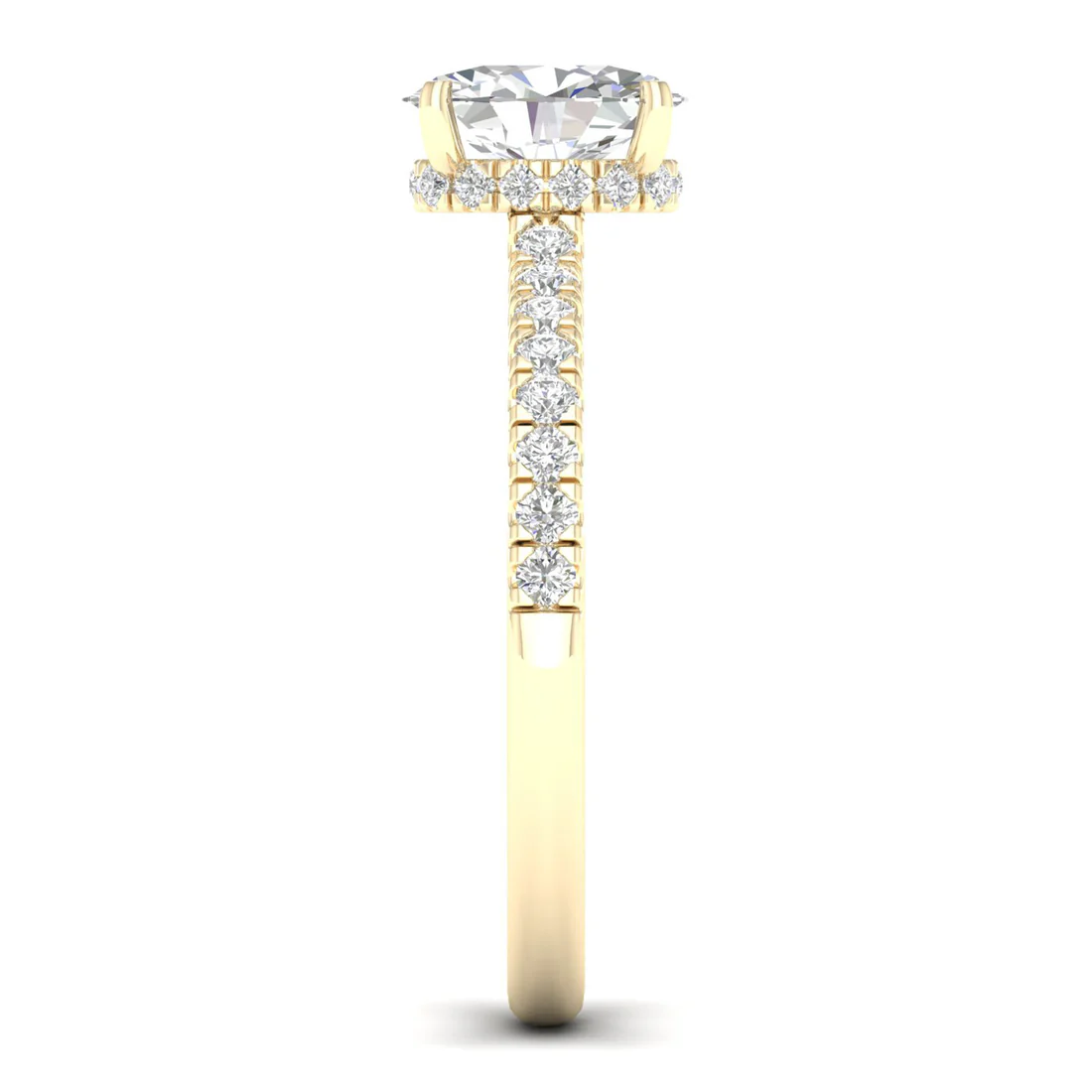 1 CTW Oval Cut Lab Grown Diamond Halo Engagement Ring