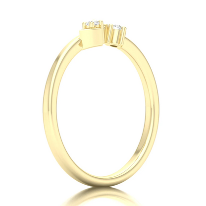 0.05Ctw Lab Grown Diamond Bow Fashion Stackable Wedding Band