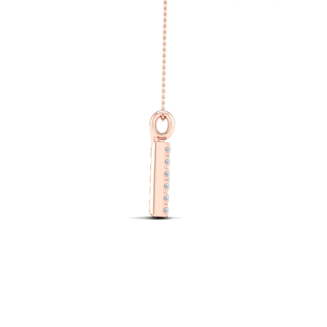 0.065 CTW Lab Grown Diamond E Letter Pendant