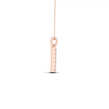 0.065 CTW Lab Grown Diamond E Letter Pendant