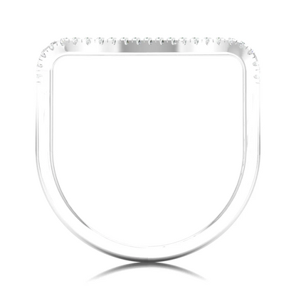 0.10Ctw Lab Grown Diamond Curve Fashion Stackable Wedding Band
