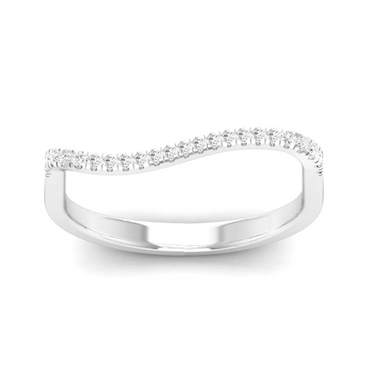 0.10Ctw Lab Grown Diamond Curve Fashion Stackable Wedding Band