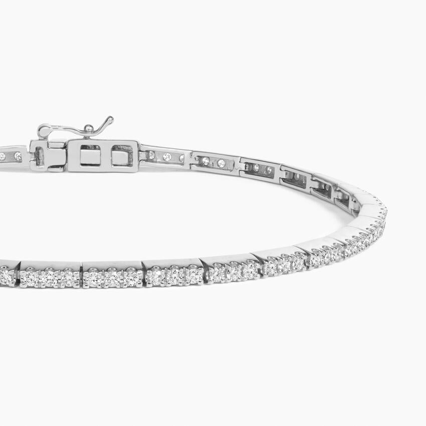 7/8CTW 6.5 inch Lab Grown Diamond Box Clasp Tennis Bracelet
