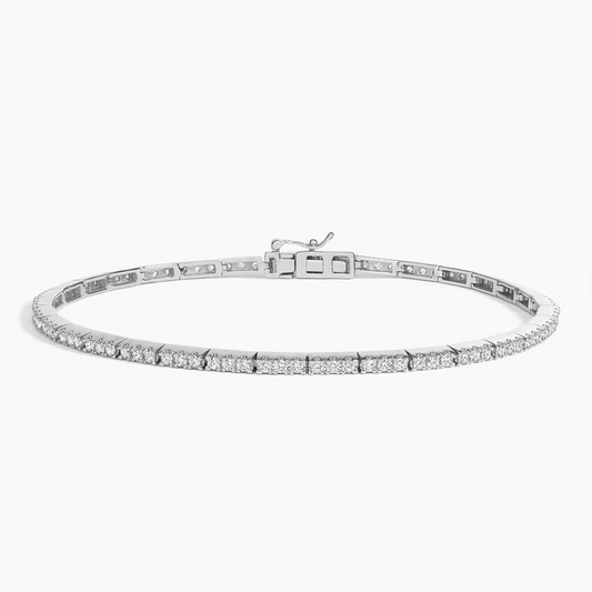7/8CTW 6.5 inch Lab Grown Diamond Box Clasp Tennis Bracelet