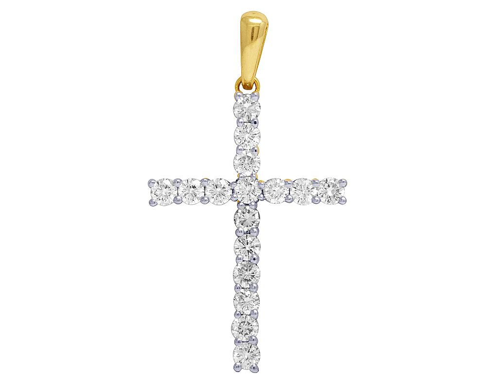 2 CTW 10K Lab Grown Diamond One Row Solitaire Pendant