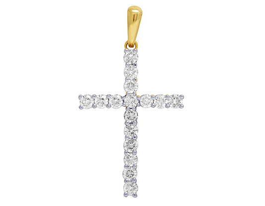 2 CTW 10K Lab Grown Diamond One Row Solitaire Pendant