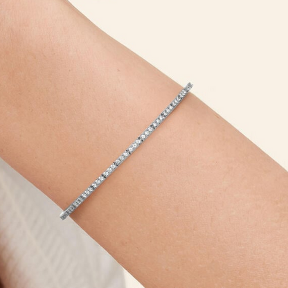 7/8CTW 6.5 inch Lab Grown Diamond Box Clasp Tennis Bracelet