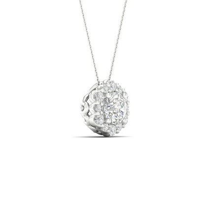 0.30 CTW Lab Grown Diamond Hexagon Shape Pendant