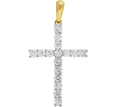 2 CTW 10K Lab Grown Diamond One Row Solitaire Pendant
