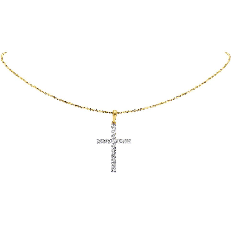 2 CTW 10K Lab Grown Diamond One Row Solitaire Pendant