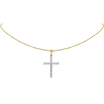 2 CTW 10K Lab Grown Diamond One Row Solitaire Pendant