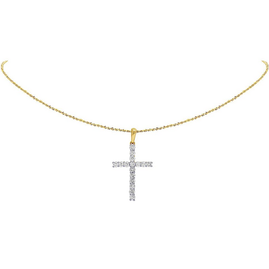 2 CTW 10K Lab Grown Diamond One Row Solitaire Pendant
