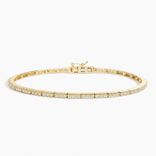 7/8CTW 6.5 inch Lab Grown Diamond Box Clasp Tennis Bracelet