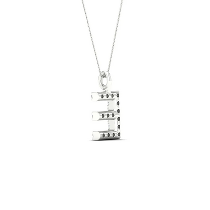 0.065 CTW Lab Grown Diamond E Letter Pendant