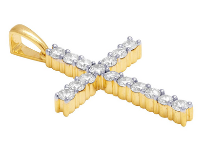 2 CTW 10K Lab Grown Diamond One Row Solitaire Pendant