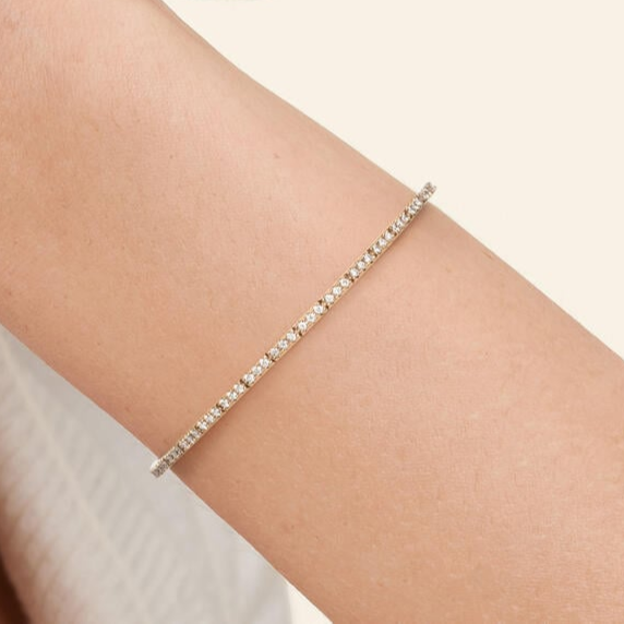 7/8CTW 6.5 inch Lab Grown Diamond Box Clasp Tennis Bracelet