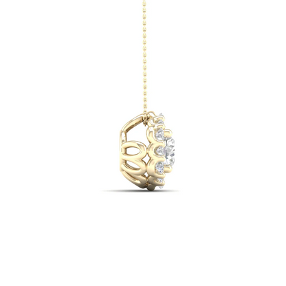 0.30 CTW Lab Grown Diamond Hexagon Shape Pendant