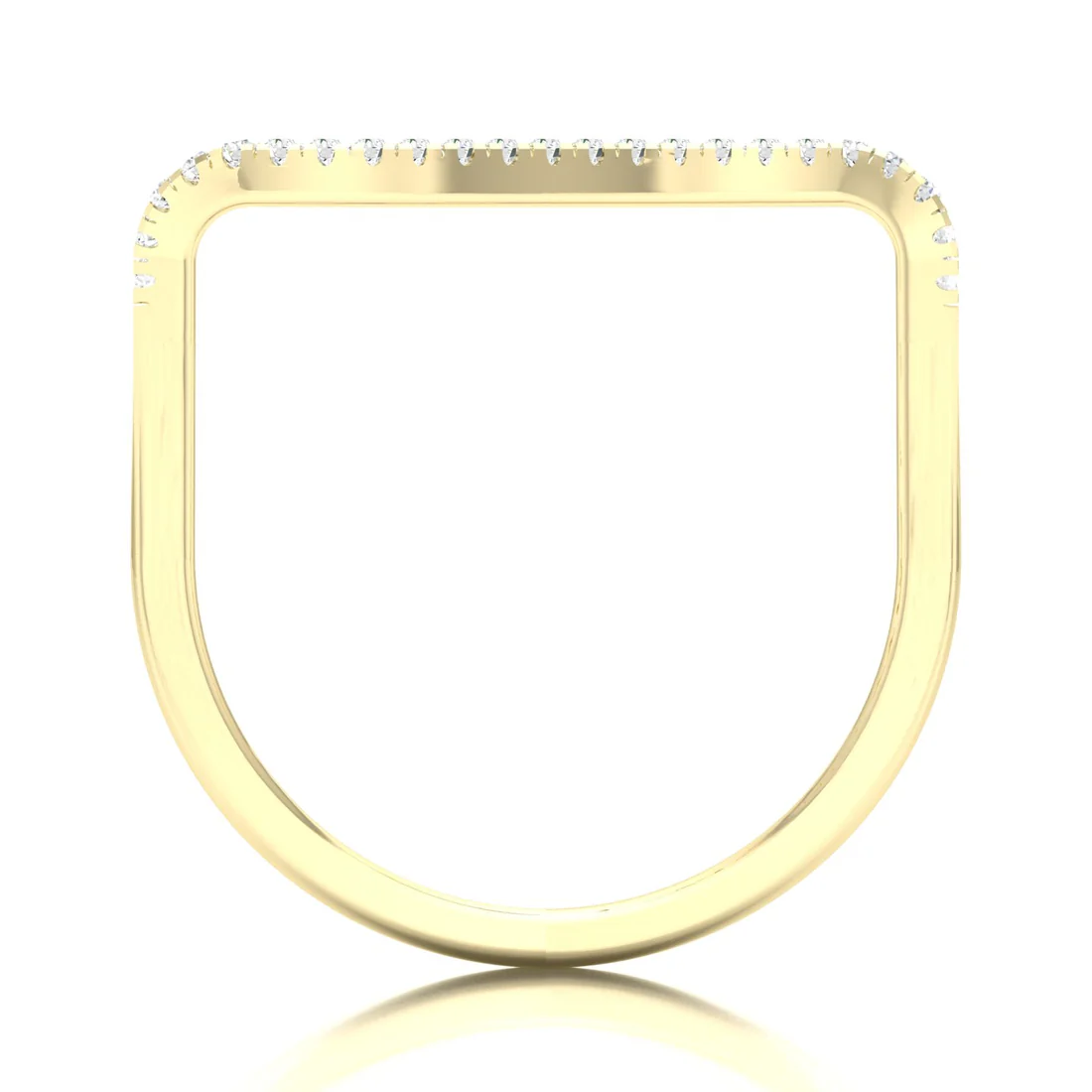 0.10Ctw Lab Grown Diamond Curve Fashion Stackable Wedding Band