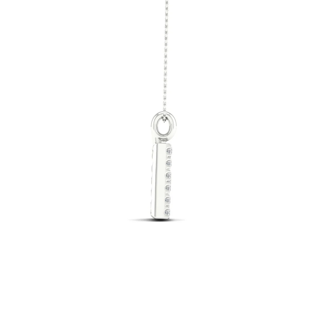 0.065 CTW Lab Grown Diamond E Letter Pendant