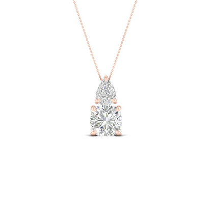 1 CTW Lab Grown Diamond Pear Cushion Cut Pendant