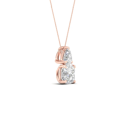 1 CTW Lab Grown Diamond Pear Cushion Cut Pendant