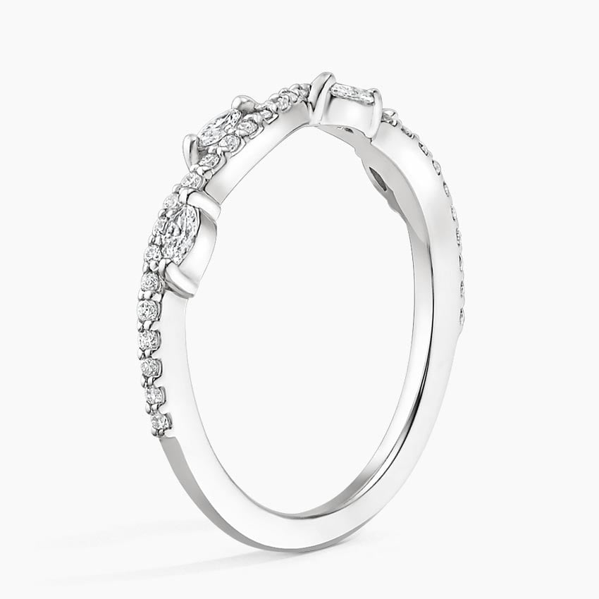 0.14CTW 18K Yellow Gold Fancy Lab Grown Diamond Wedding Band