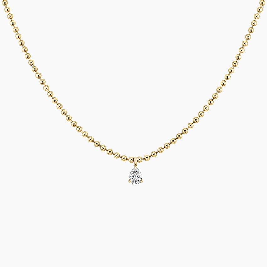 2/5 CTW Lab Grown Diamond Pear Solitaire Pendant