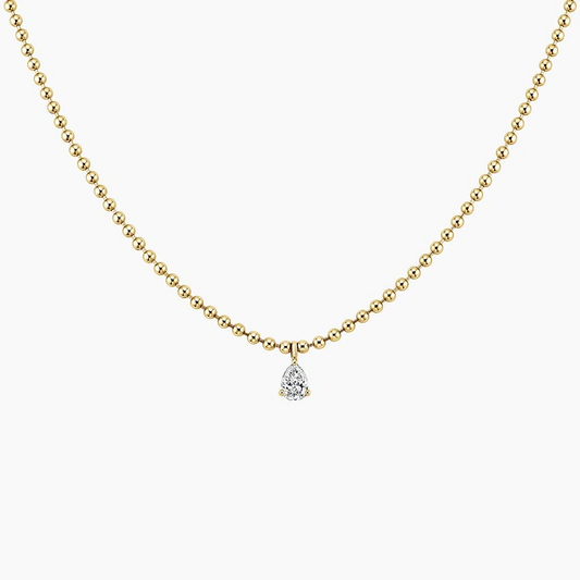 2/5 CTW Lab Grown Diamond Pear Solitaire Pendant