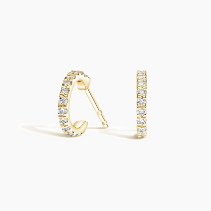 1/5 CTW Pave Lab Grown Diamond Huggie Earrings