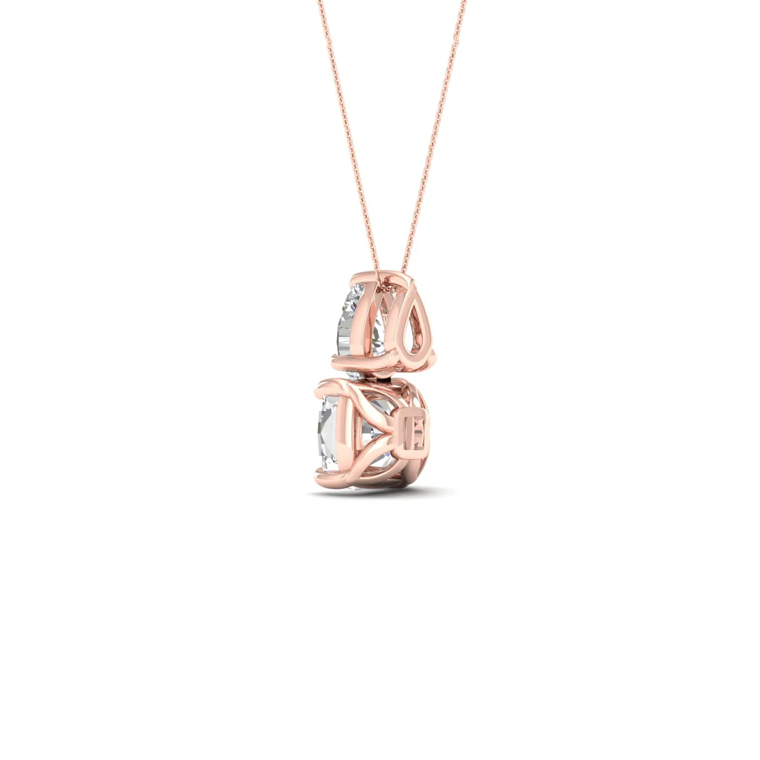 1 CTW Lab Grown Diamond Pear Cushion Cut Pendant