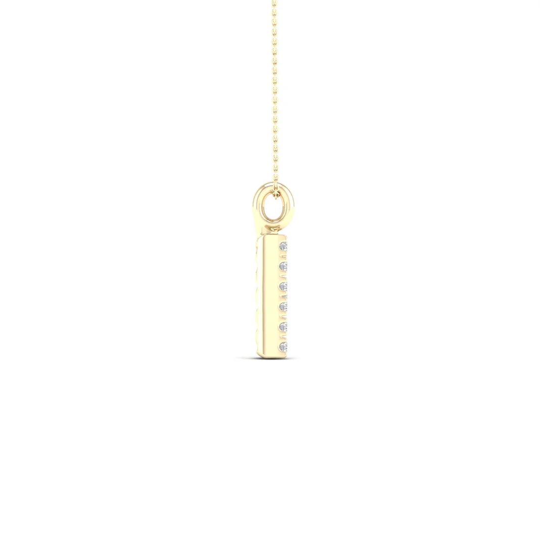 0.05 CTW Lab Grown Diamond F Letter Pendant