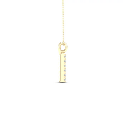 0.05 CTW Lab Grown Diamond F Letter Pendant
