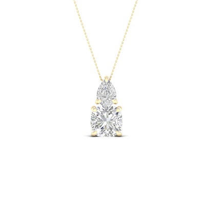 1 CTW Lab Grown Diamond Pear Cushion Cut Pendant
