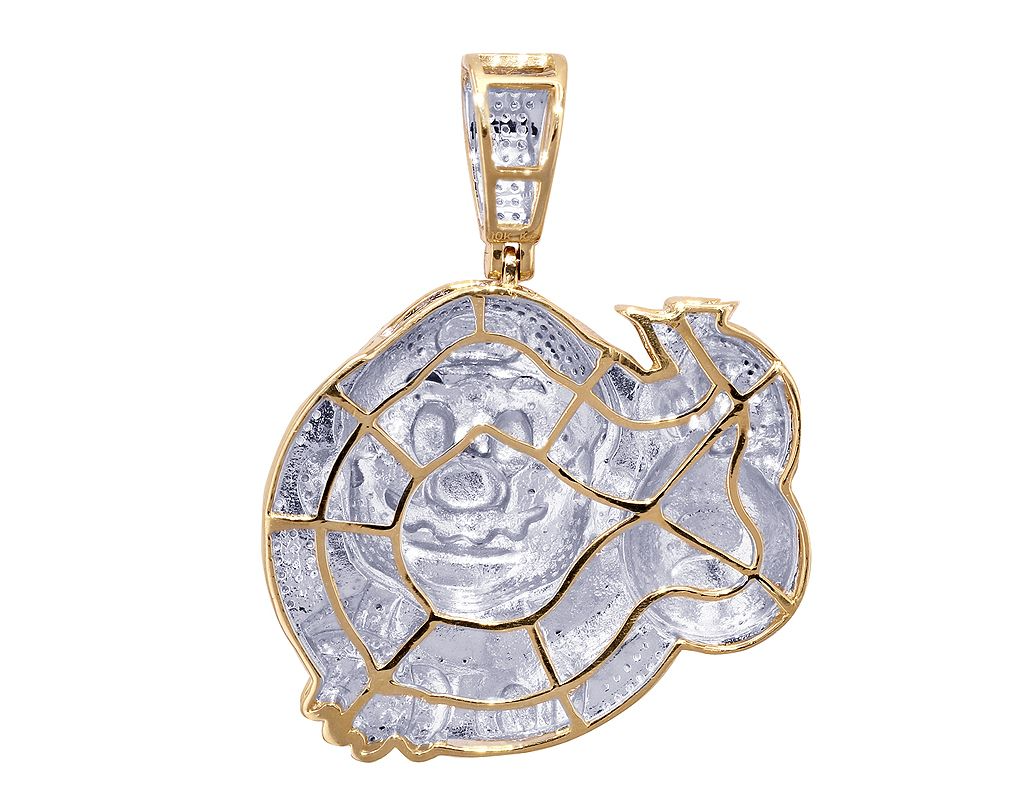 10K Gold Lab Grown Diamond Unique Mario Pendant
