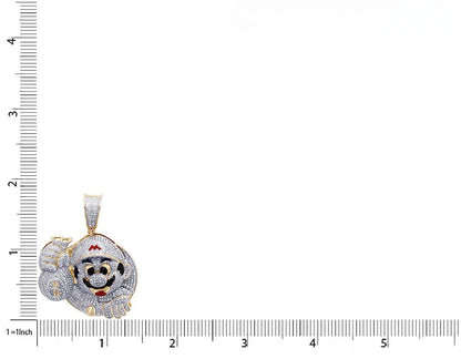 10K Gold Lab Grown Diamond Unique Mario Pendant