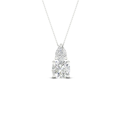 1 CTW Lab Grown Diamond Pear Cushion Cut Pendant