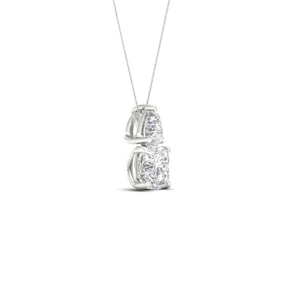 1 CTW Lab Grown Diamond Pear Cushion Cut Pendant