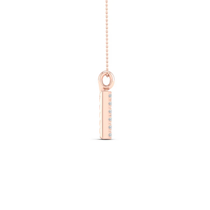 0.05 CTW Lab Grown Diamond F Letter Pendant