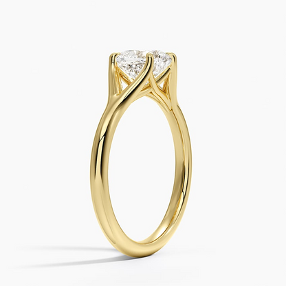 1 1/4 CT Cushion Lab Grown Diamond Solitaire Ring