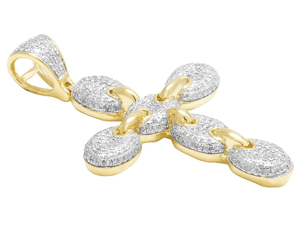 1.7 Inch Lab Grown Diamond Mariner Link Cross Pendant