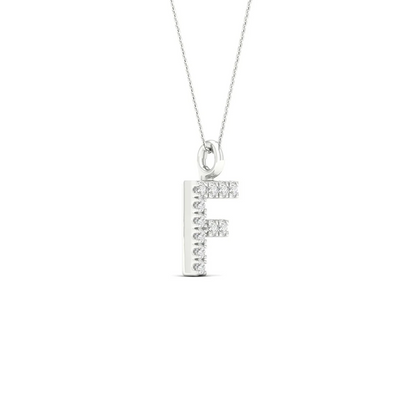 0.05 CTW Lab Grown Diamond F Letter Pendant