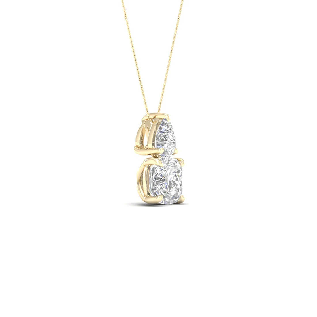 1 CTW Lab Grown Diamond Pear Cushion Cut Pendant